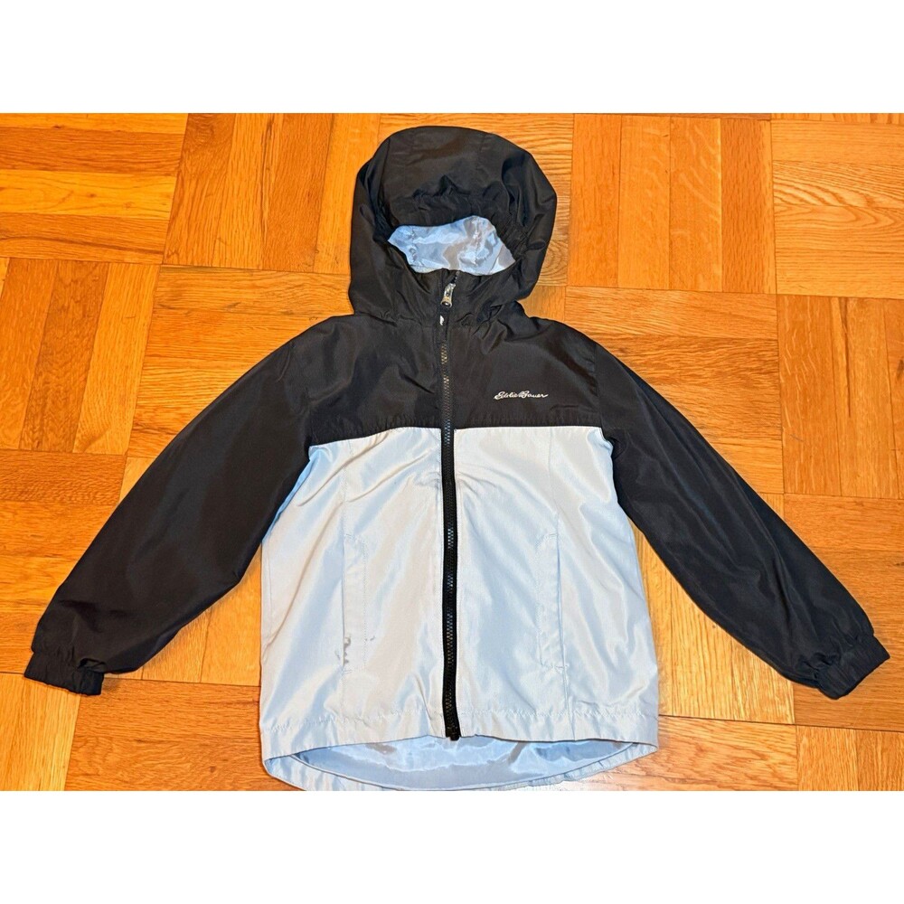 Eddie Bauer Kids XS (5/6) 3-in-1 Hooded Jacket – Black/Gray Camo Fleece